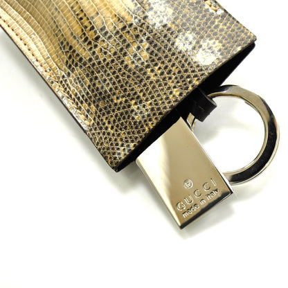 Gucci Lizard Leather Key Fob Necklace 3 of 4