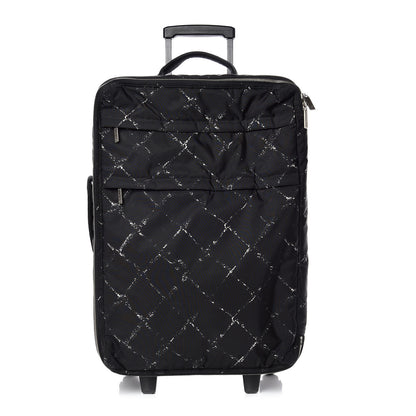 Chanel Nylon Travel Trolley Rolling Luggage Black 1 of 27