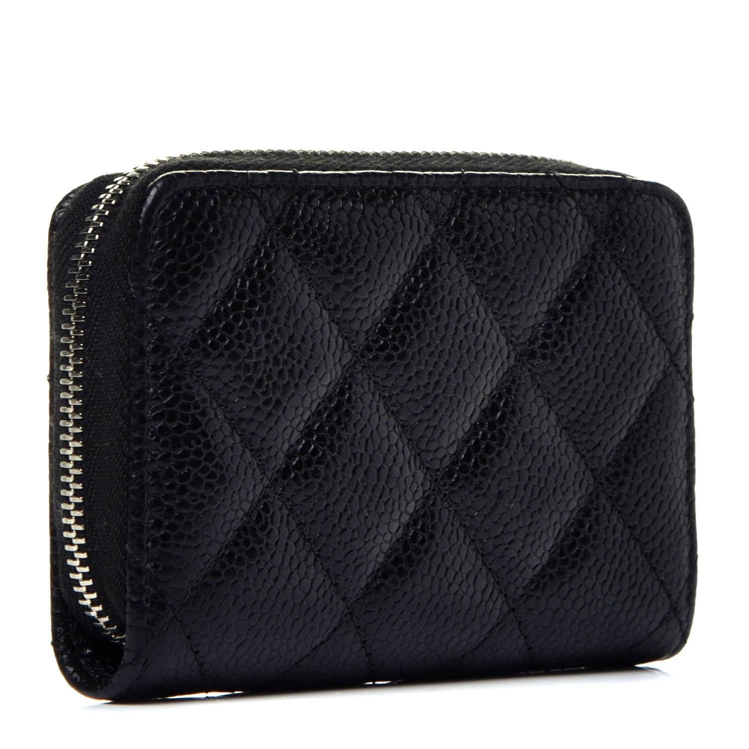 Chanel Caviar Quilted Incognito Zip Coin Purse Black 3 of 8
