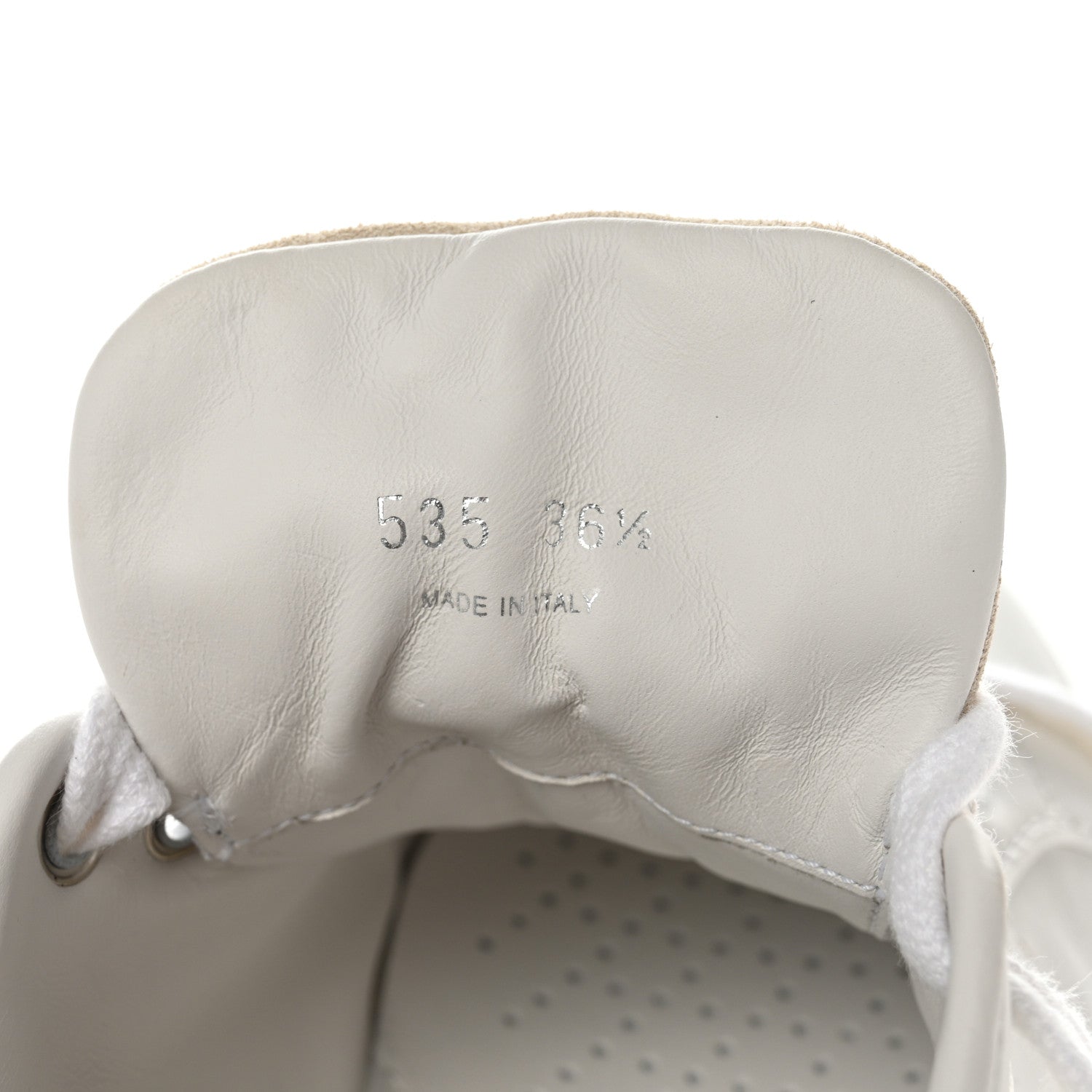 Prada Vitello Soft Suede Low Top Sneakers 36.5 White Sabbia 7 of 10