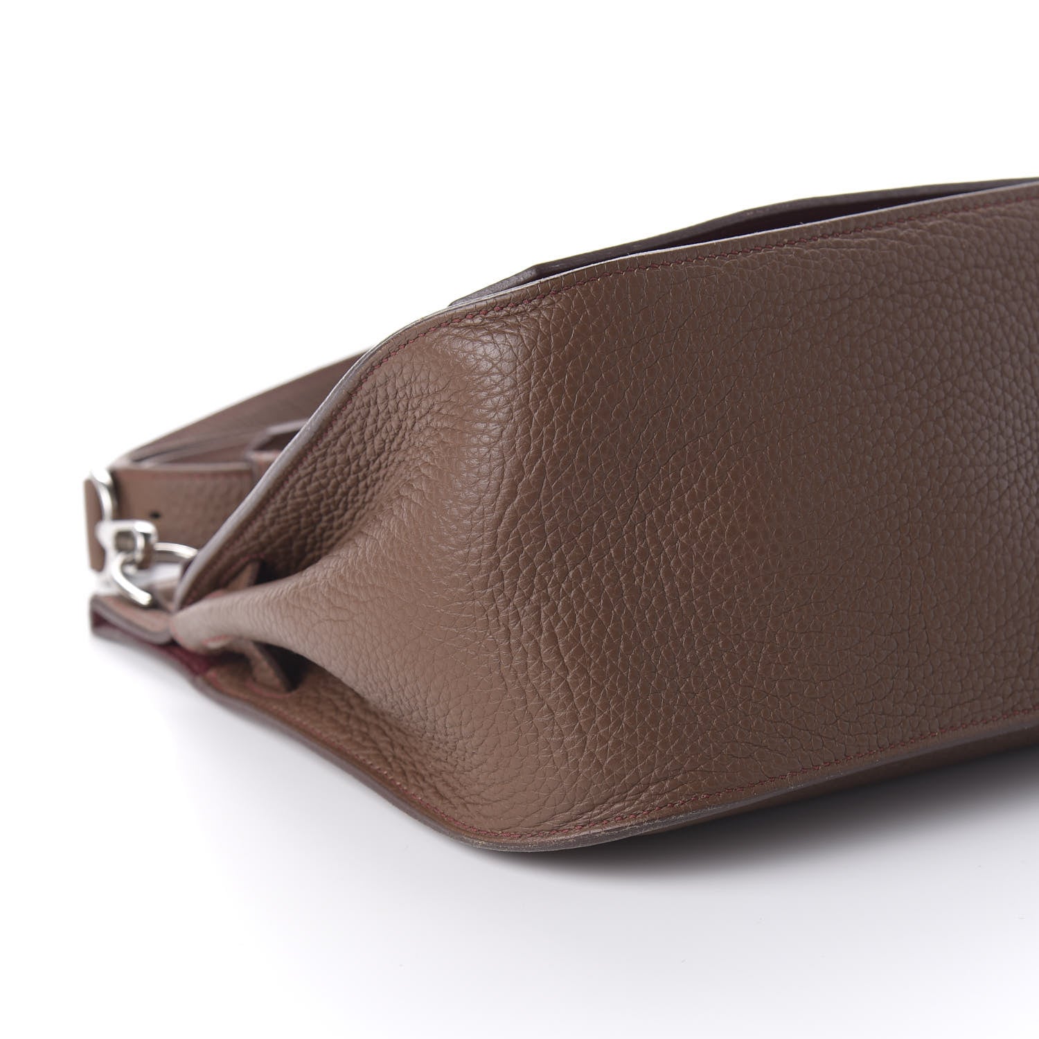 Hermes Taurillon Clemence Jypsiere 28 Marron D'Inde Rouge H 6 of 9