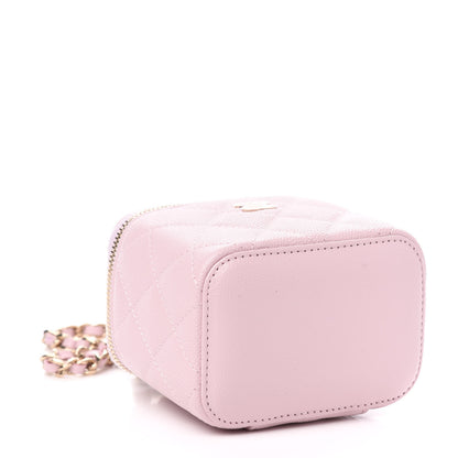 Chanel Caviar Quilted Mini Vanity Case With Chain Light Pink 4 of 11
