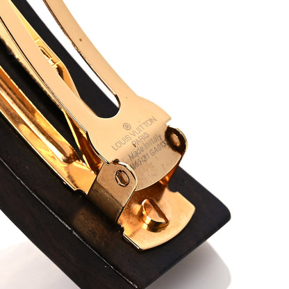Louis Vuitton Dark Tiger Wood Sylvania Hair Barrette 4 of 6