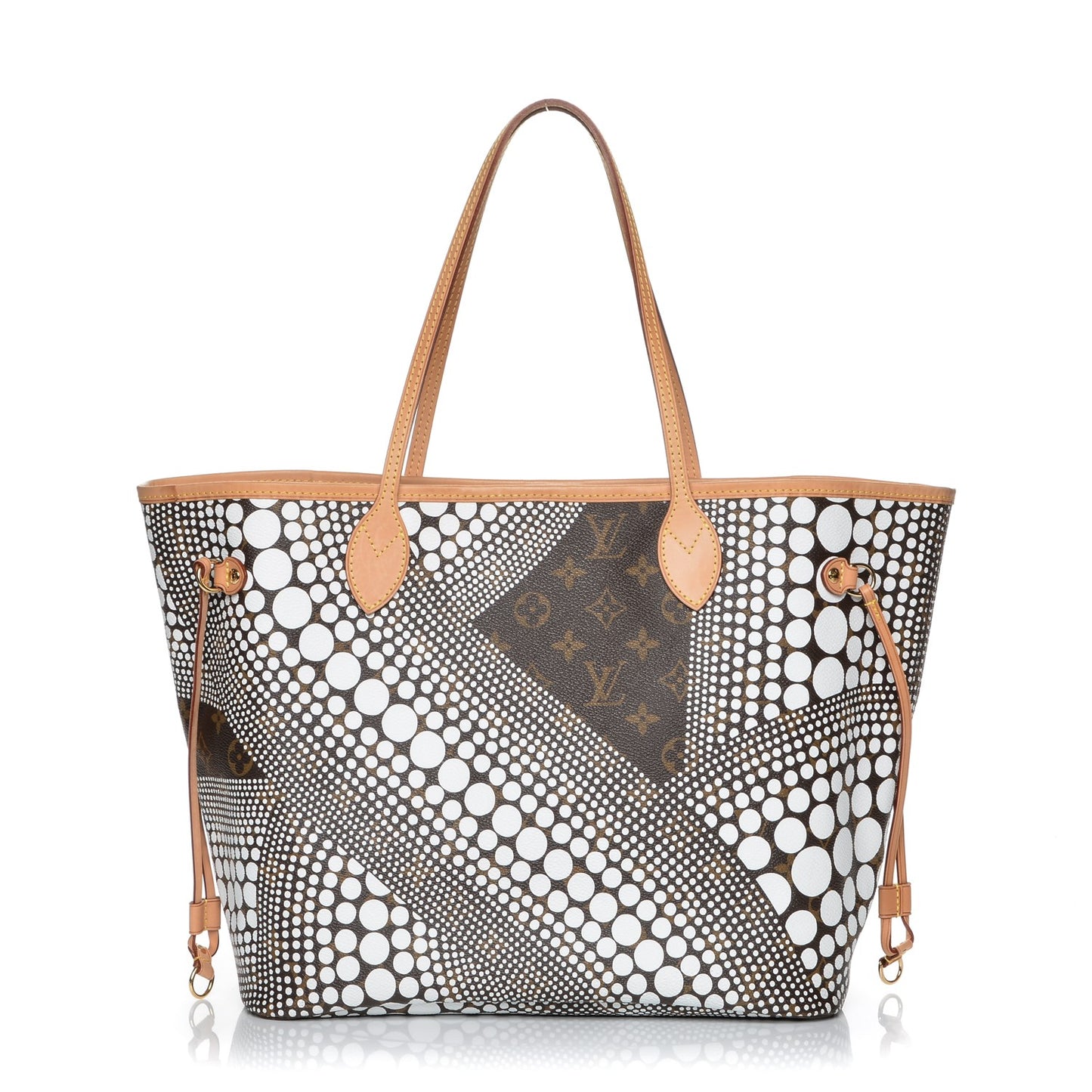 Monogram Kusama Waves Neverfull MM White