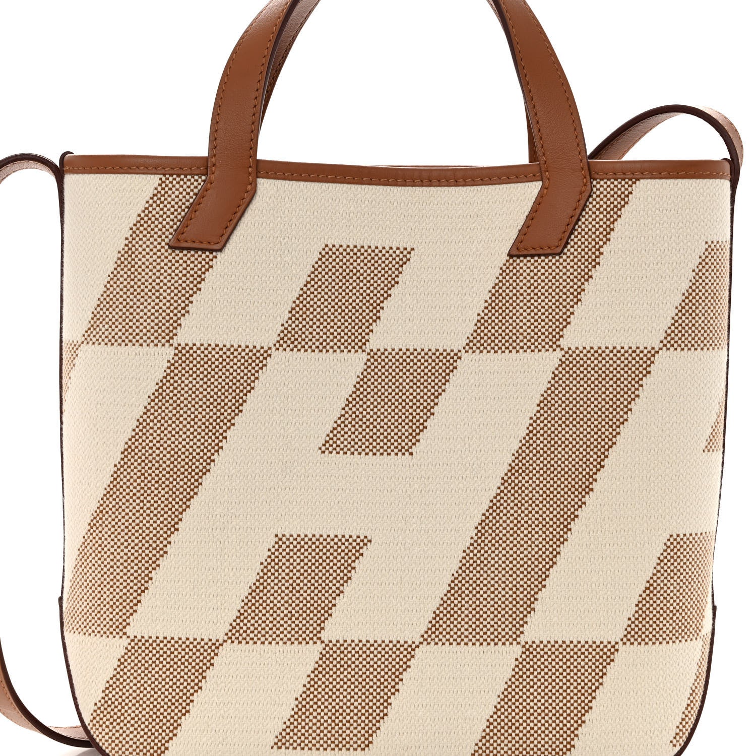 Hermes Swift Toile H Cabas H En Biais 27 Ecru Naturel Gold 7 of 10