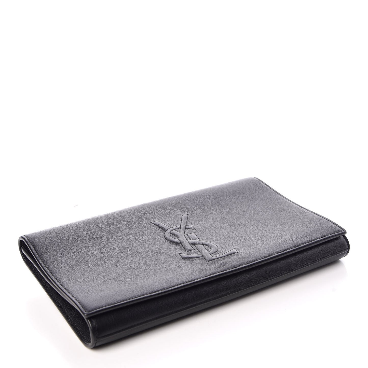 Calfskin Monogram Large Belle De Jour Clutch Black