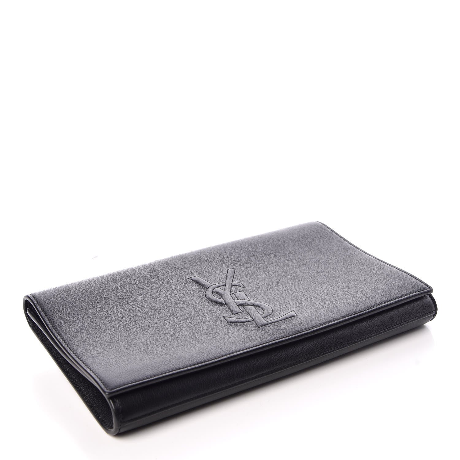 Saint Laurent Calfskin Monogram Large Belle De Jour Clutch Black 4 of 15