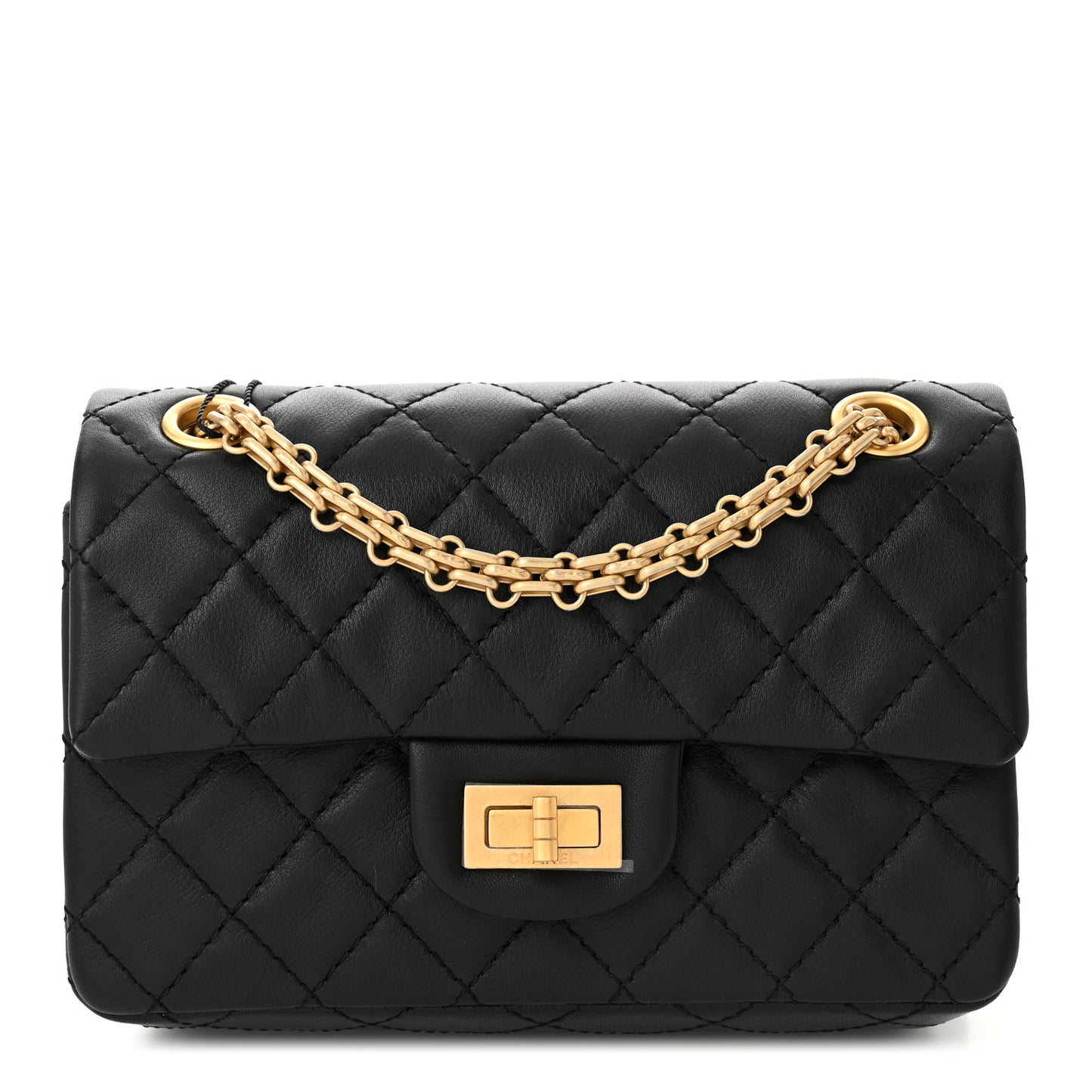 Calfskin Quilted 2.55 Reissue Mini Flap Black