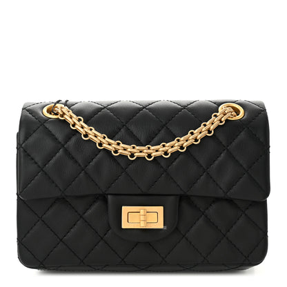 Chanel Calfskin Quilted 2.55 Reissue Mini Flap Black 1 of 11