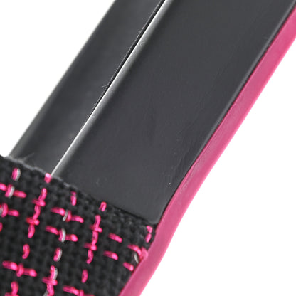 Chanel Tweed Grosgrain Camellia CC Flat Mules 40 Black Pink 10 of 11