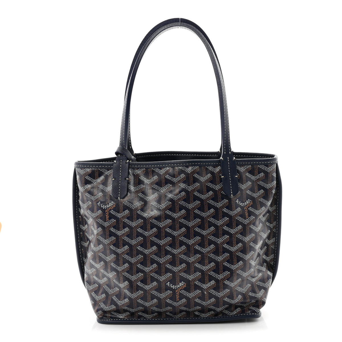 Goyardine Reversible Mini Anjou Navy