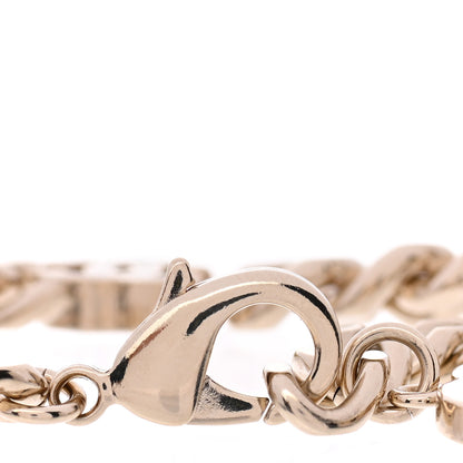 Chanel Enamel Metal CC Chain Bracelet Gold White 4 of 6