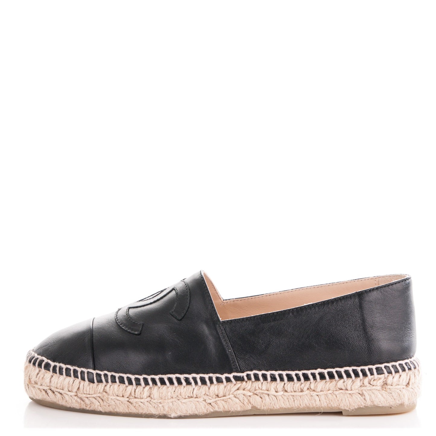 Lambskin CC Espadrilles 37 Black