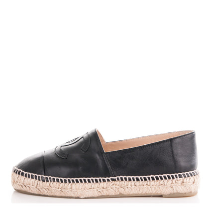 Chanel Lambskin CC Espadrilles 37 Black 1 of 10
