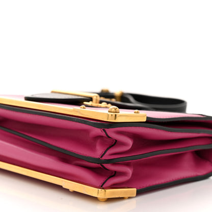 Prada City Calf Saffiano Cahier Bag Fuxia Black 9 of 11