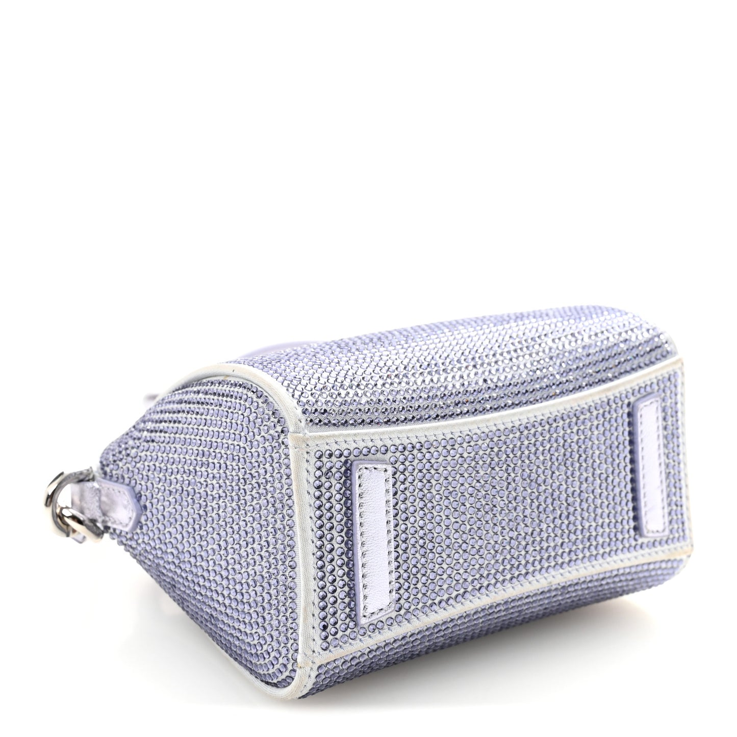 Lambskin Satin Strass Micro Antigona Lavender