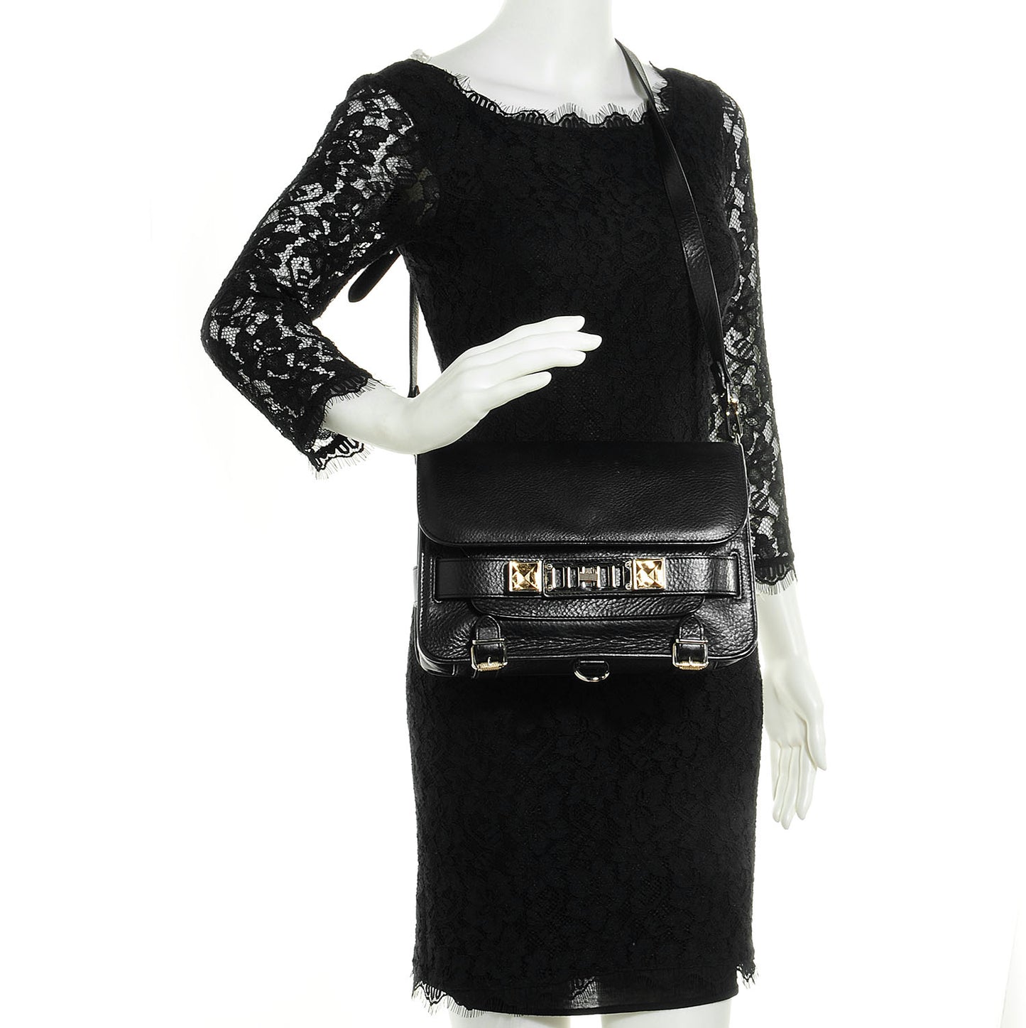 Leather PS11 Classic Shoulder Bag Black
