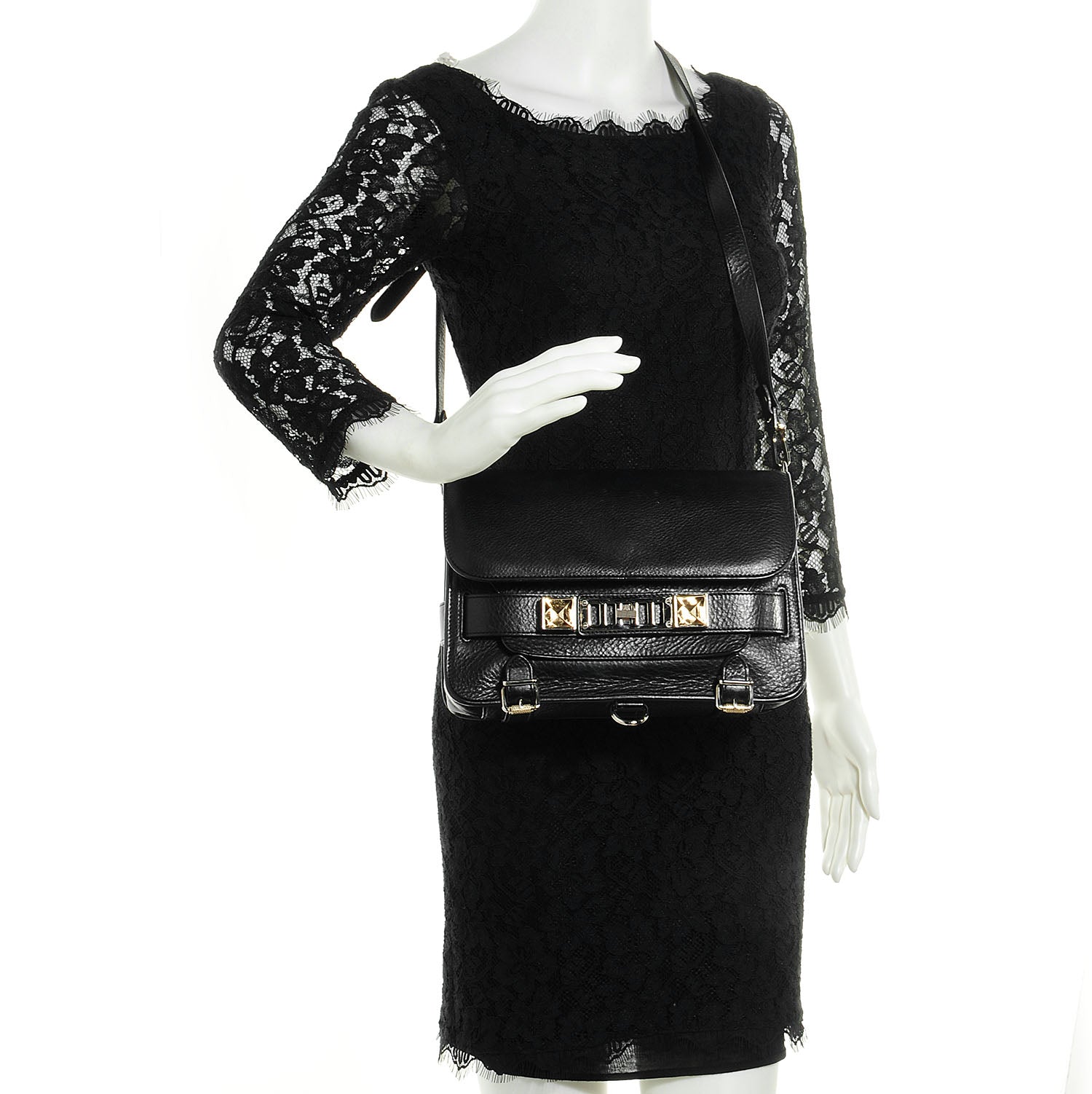 Proenza Schouler Leather PS11 Classic Shoulder Bag Black 2 of 11
