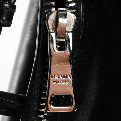 Prada Glace Calf Twin Pocket Tote Nero Black 3 of 14