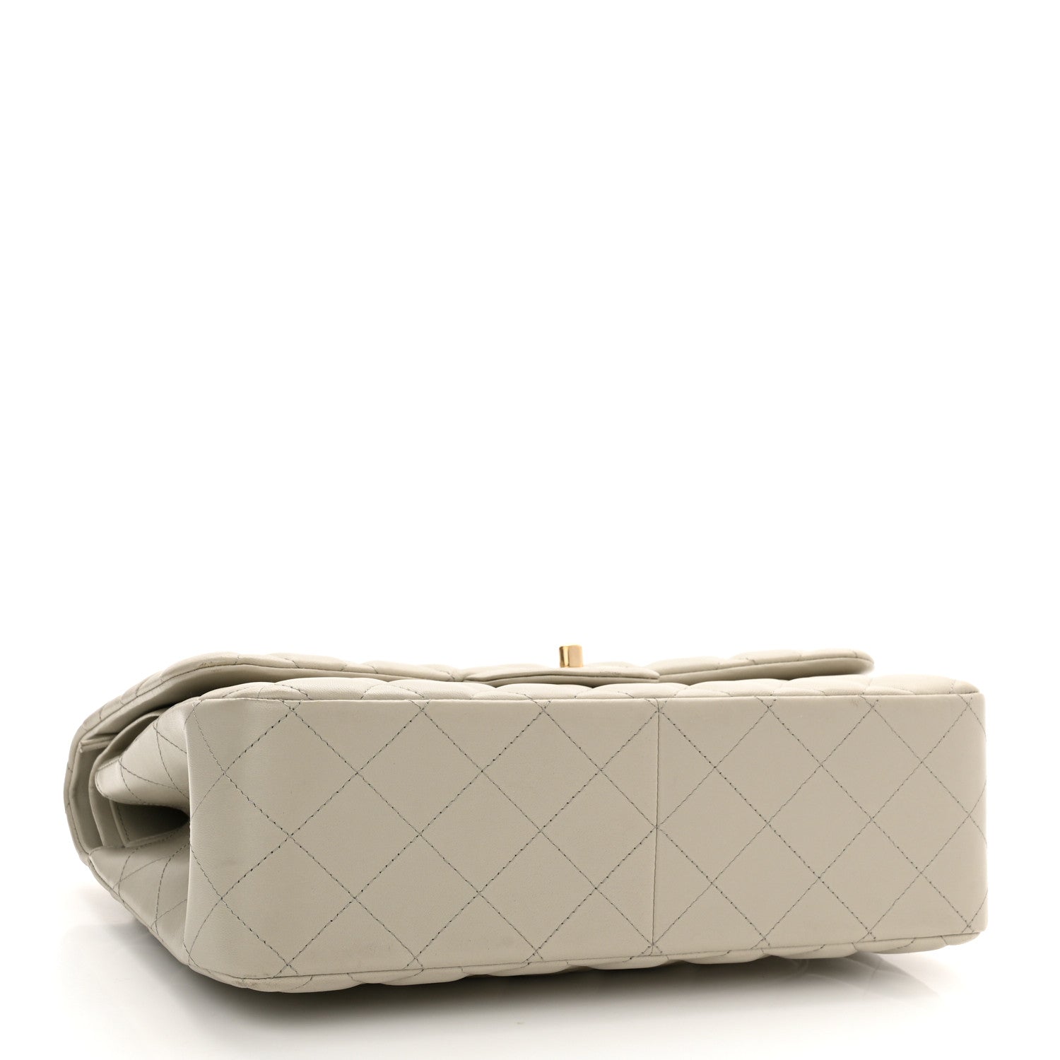 Chanel Lambskin Quilted Jumbo Double Flap Grey 3 of 9