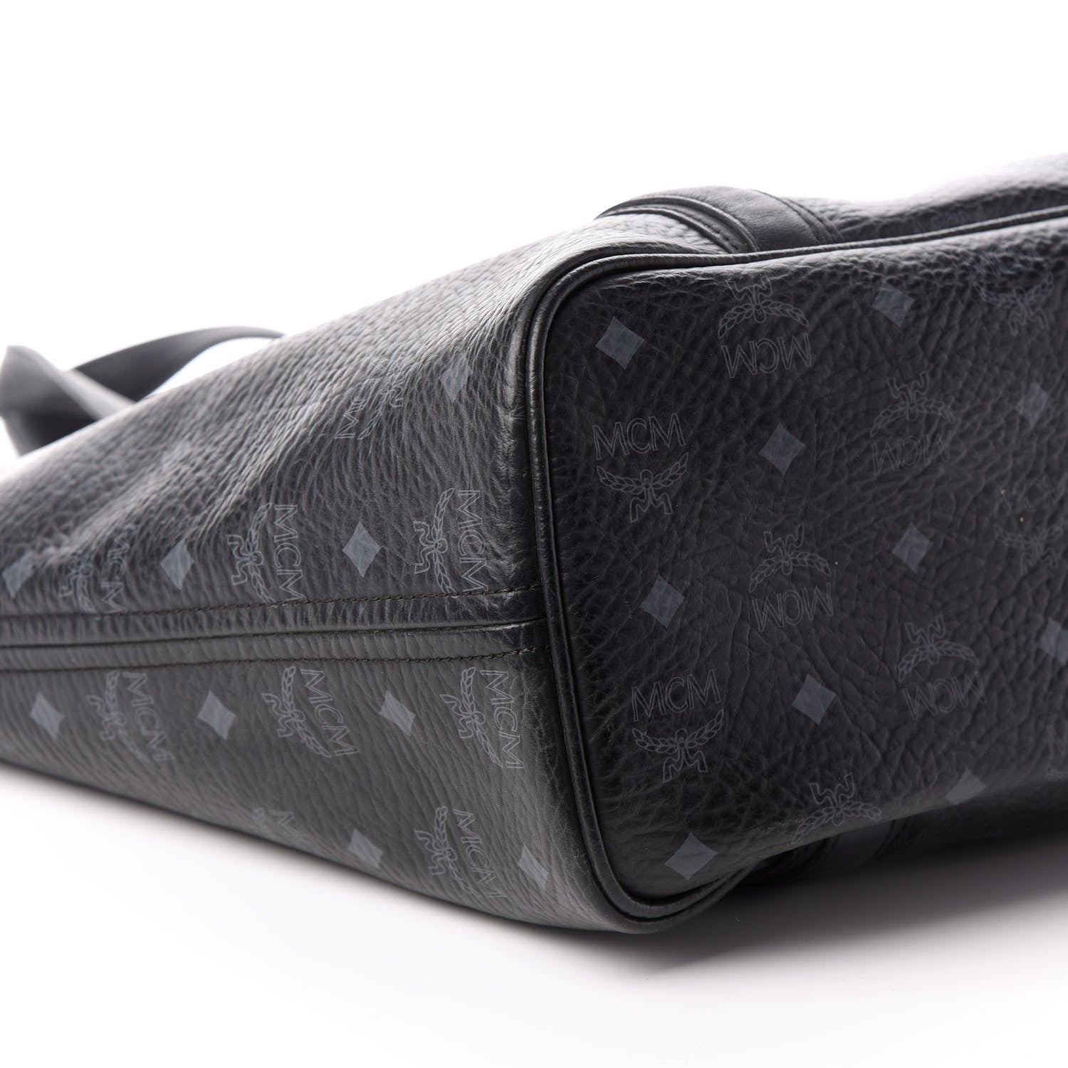 MCM Visetos Shopping Tote Black 9 of 10