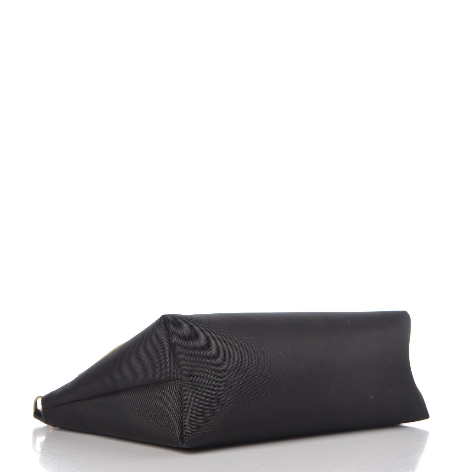 Fendi Nylon Vitello Elite Crystal Eye Monster Large Cosmetic Pouch Black Cedro 4 of 9