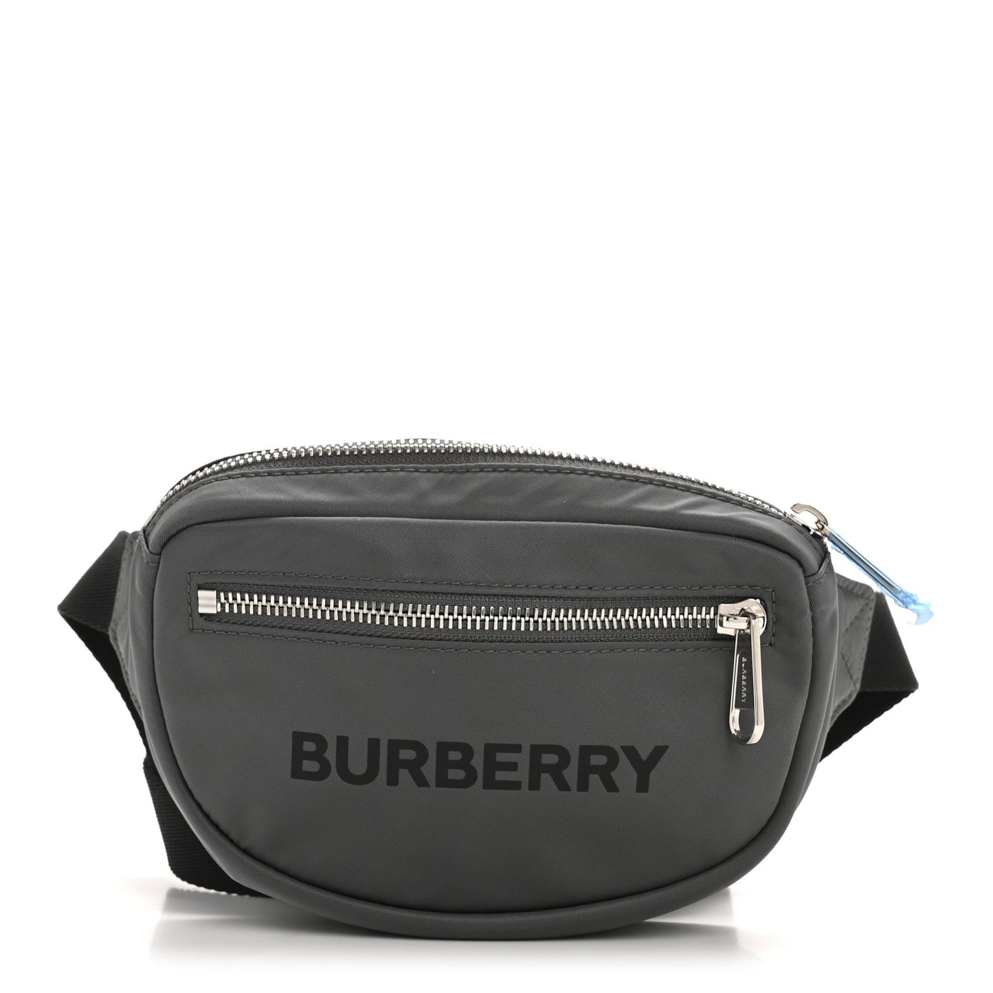 Econyl Logo Print Small Cannon Bum Bag Charcoal Grey
