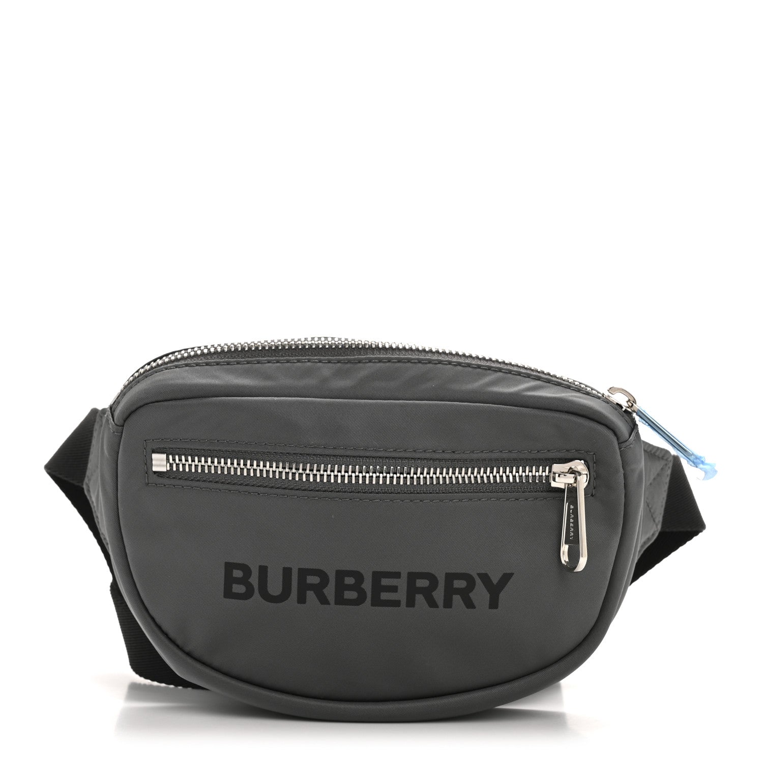 Burberry Econyl Logo Print Small Cannon Bum Bag Charcoal Grey 1 of 12