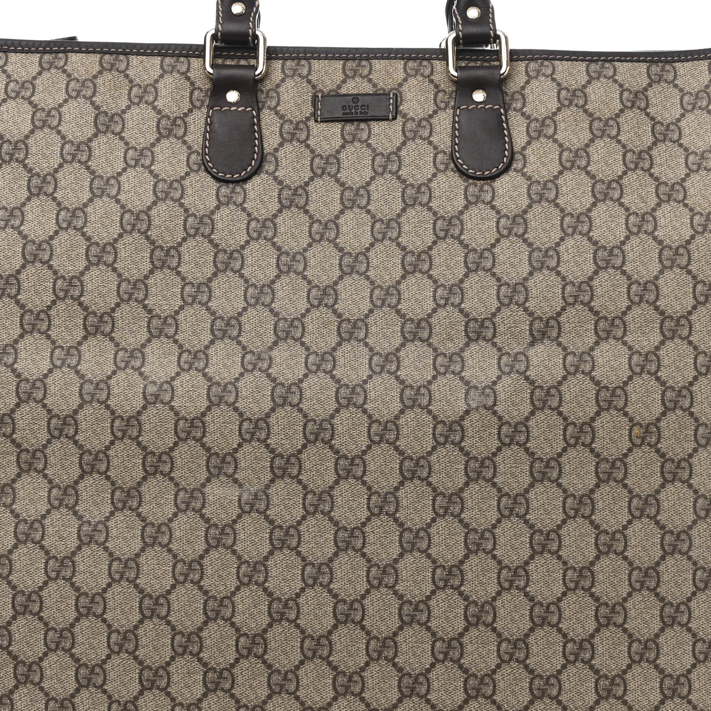 GG Plus Monogram XL Tote Dark Brown
