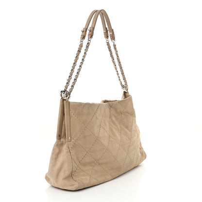 Chanel Iridescent Calfskin Small Sea Hit Tote Beige 3 of 12
