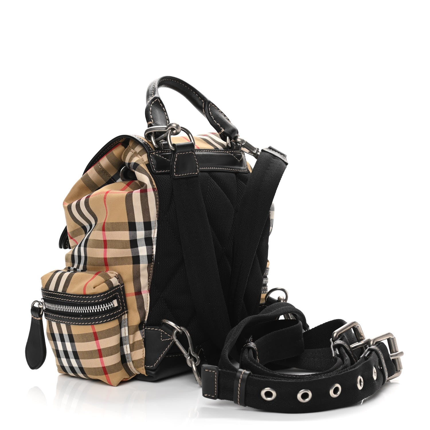 Burberry Nylon Vintage Check Small Rucksack Backpack Antique Yellow 3 of 10