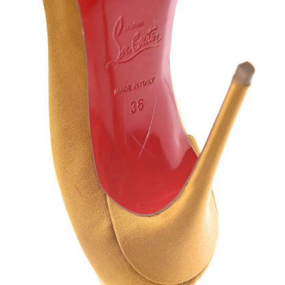 Christian Louboutin Satin Iriza 120 Pumps 36 Yellow 8 of 9