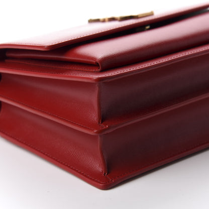Saint Laurent Calfskin Medium Monogram Sunset Rouge Eros 6 of 10