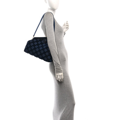 Fendi Denim Karligraphy Embroidered Medium Fendi First Blue 2 of 12