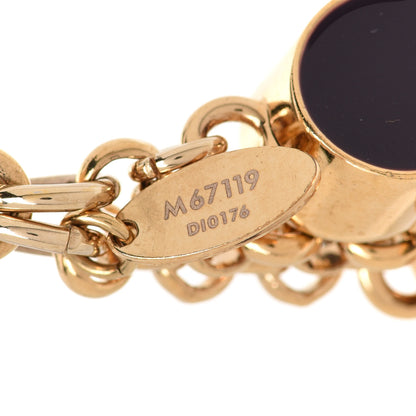 Louis Vuitton Metal Enamel Fleur De Monogram Bag Charm Dore 7 of 12