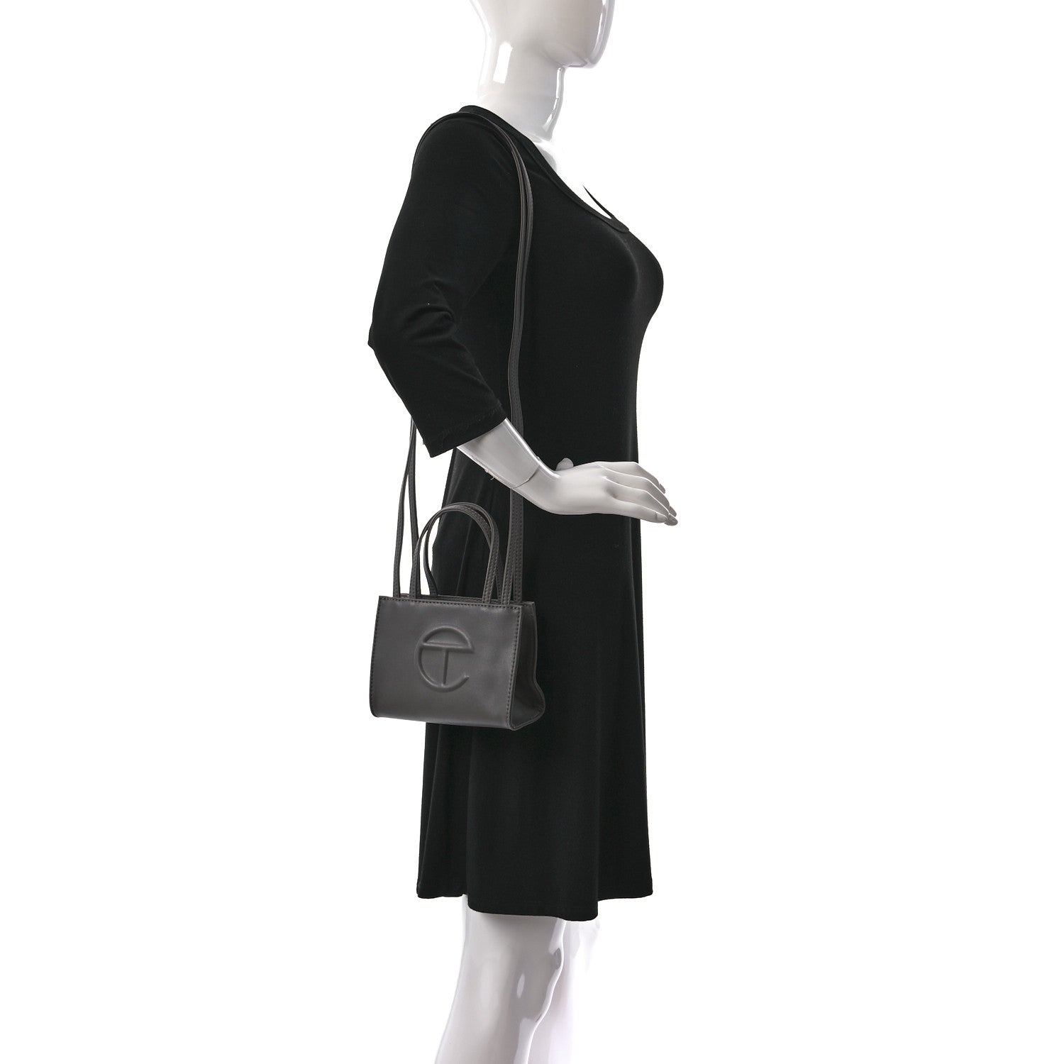 Telfar Vegan Leather Small Shopping Bag Grey 2 of 10