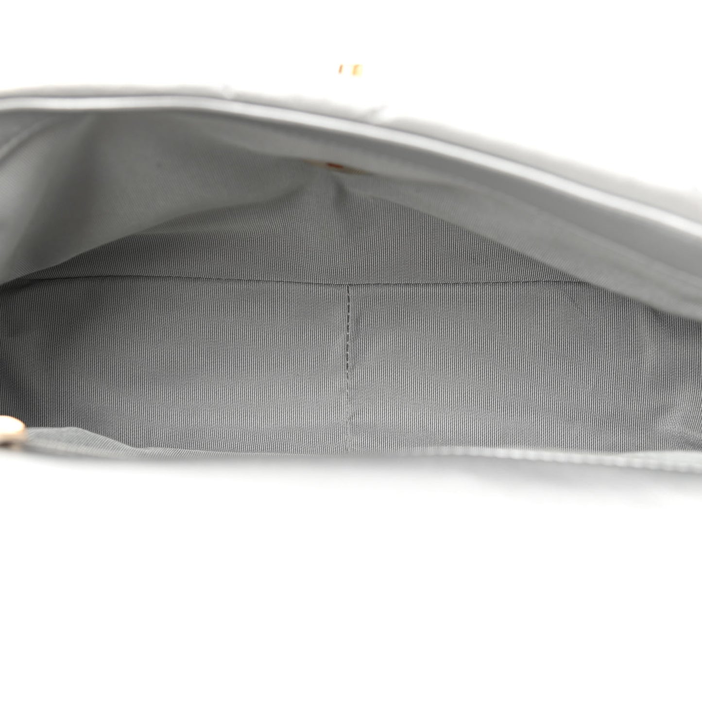 Metallic Goatskin Quilted Medium Chanel 19 Flap Silver
