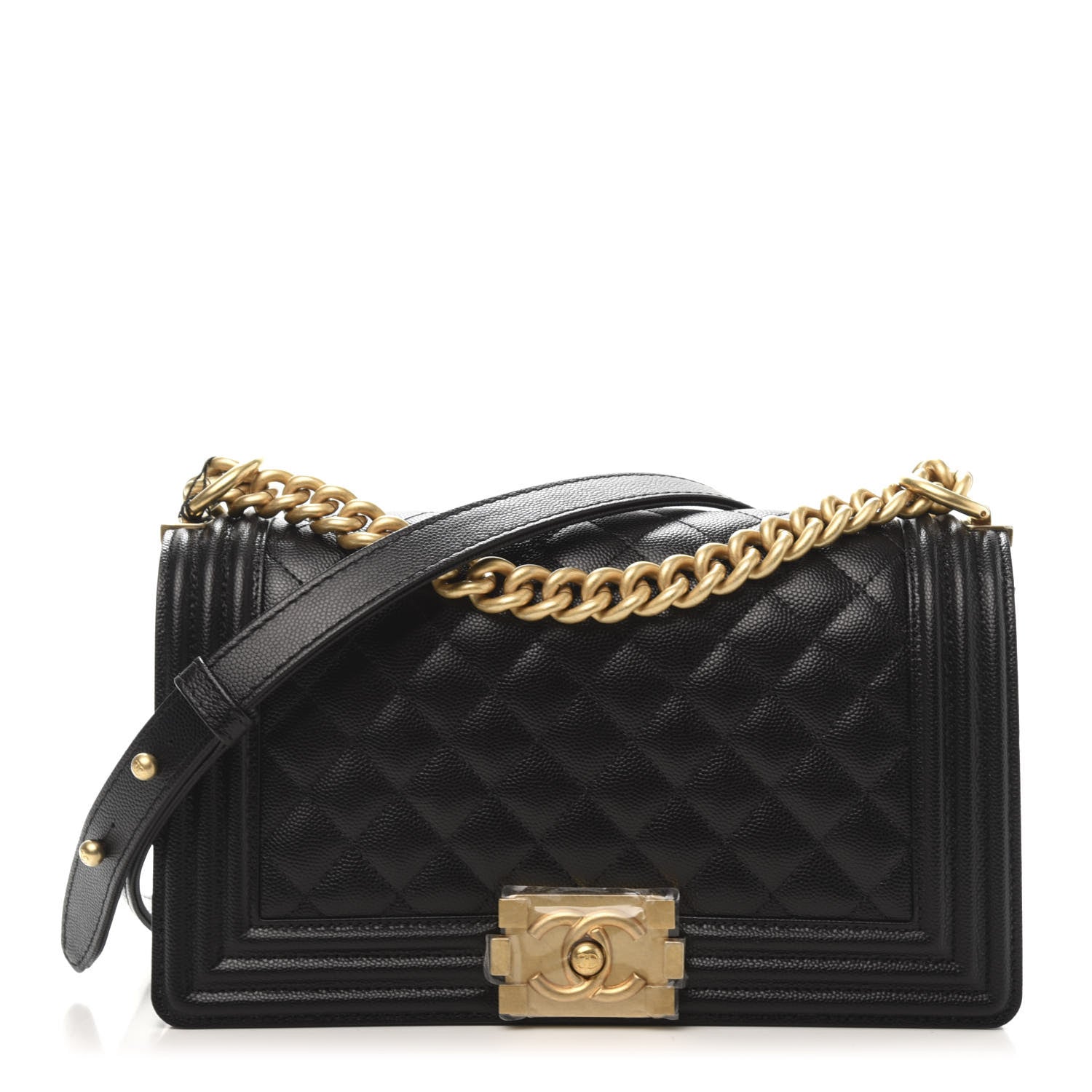 Chanel Caviar Quilted Medium Boy Flap Black 1 of 12