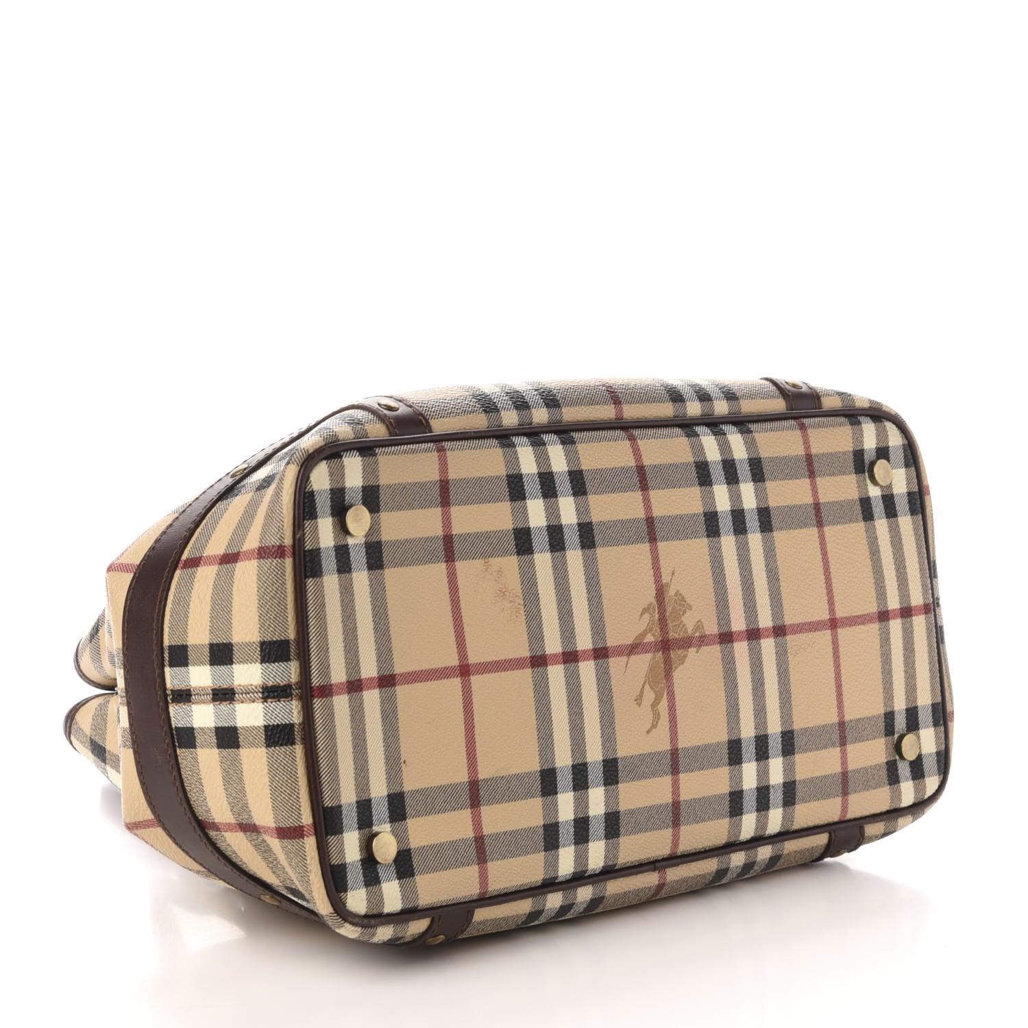 Burberry Haymarket Check Buckle Satchel Chocolate 4 of 13
