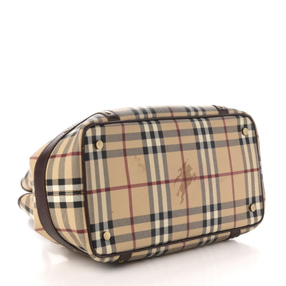 Burberry Haymarket Check Buckle Satchel Chocolate 4 of 13