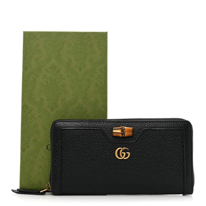 Gucci Wonka Grain Calfskin Diana Continental Wallet Black 13 of 13