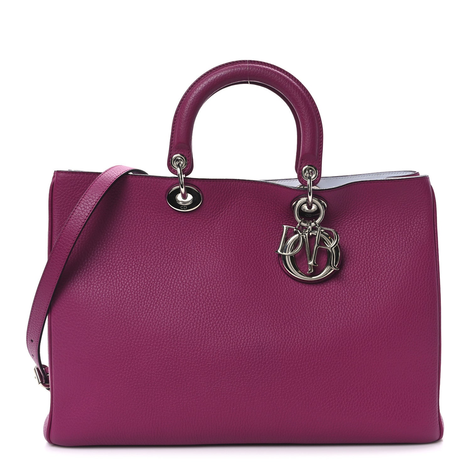 Christian Dior Bullcalf Large Diorissimo Tote Toxic Purple 1 of 11