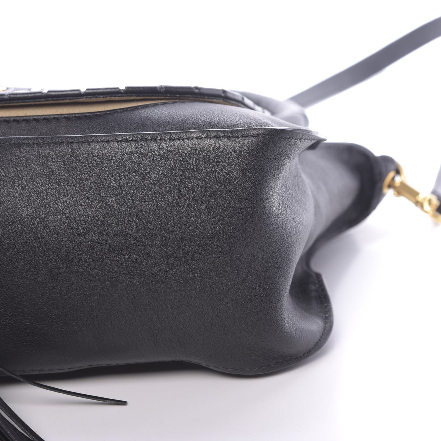 Calfskin Studded Medium Marcie Satchel Black