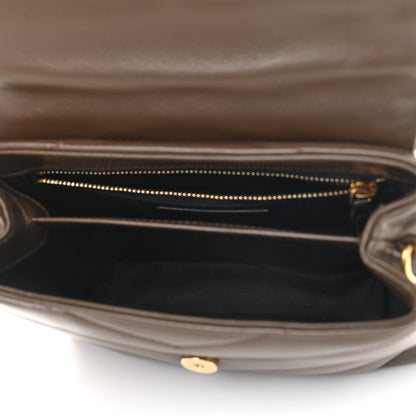 Saint Laurent Calfskin Y Quilted Monogram Toy Loulou Crossbody Bag Earth 4 of 8