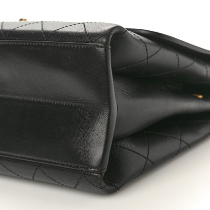 Chanel Lambskin Stitched Medium Coco Luxe Handle Flap Black 11 of 12