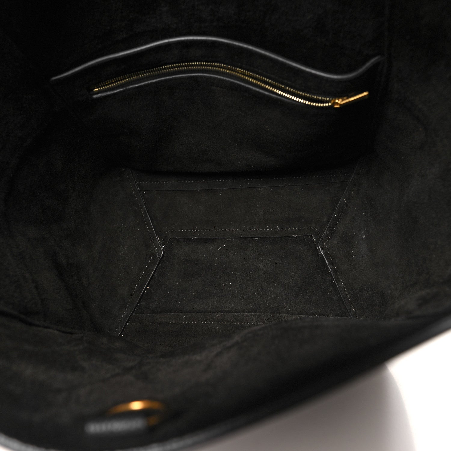 Celine Soft Grained Calfskin Sangle Bucket Bag Black 5 of 11