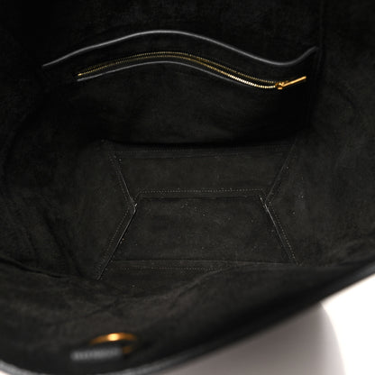 Celine Soft Grained Calfskin Sangle Bucket Bag Black 5 of 11