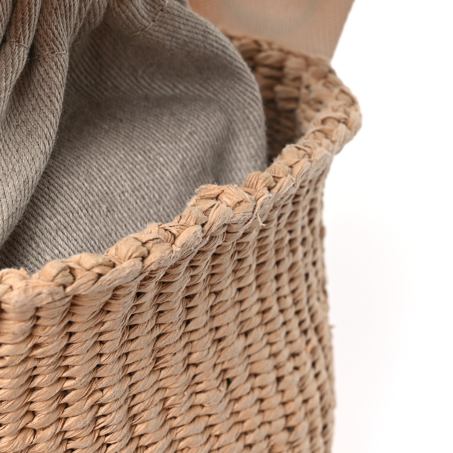 Chloe Natural Woven Fiber Small Woody Basket 14 of 15
