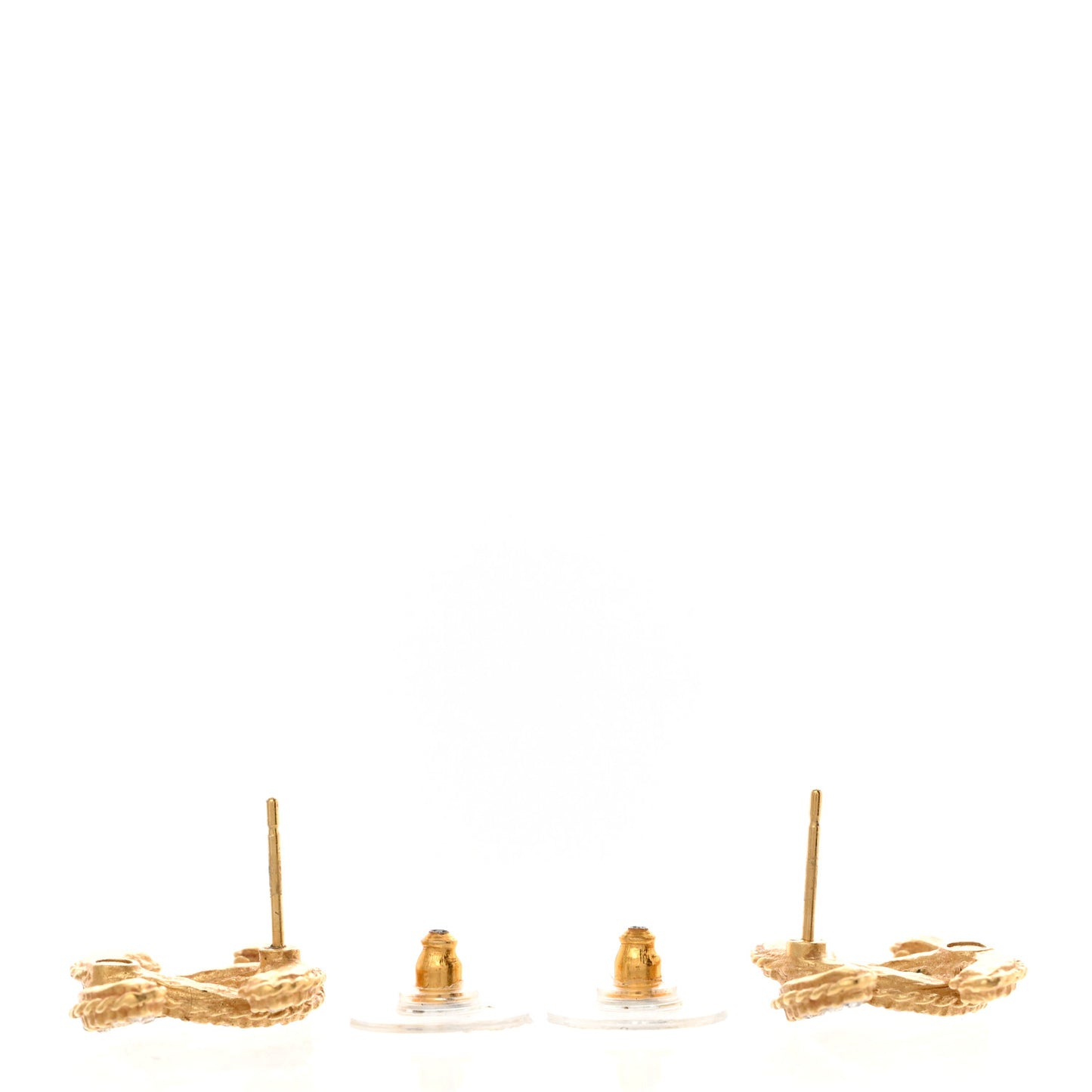 Crystal 90’s Icon CC Stud Earrings Gold