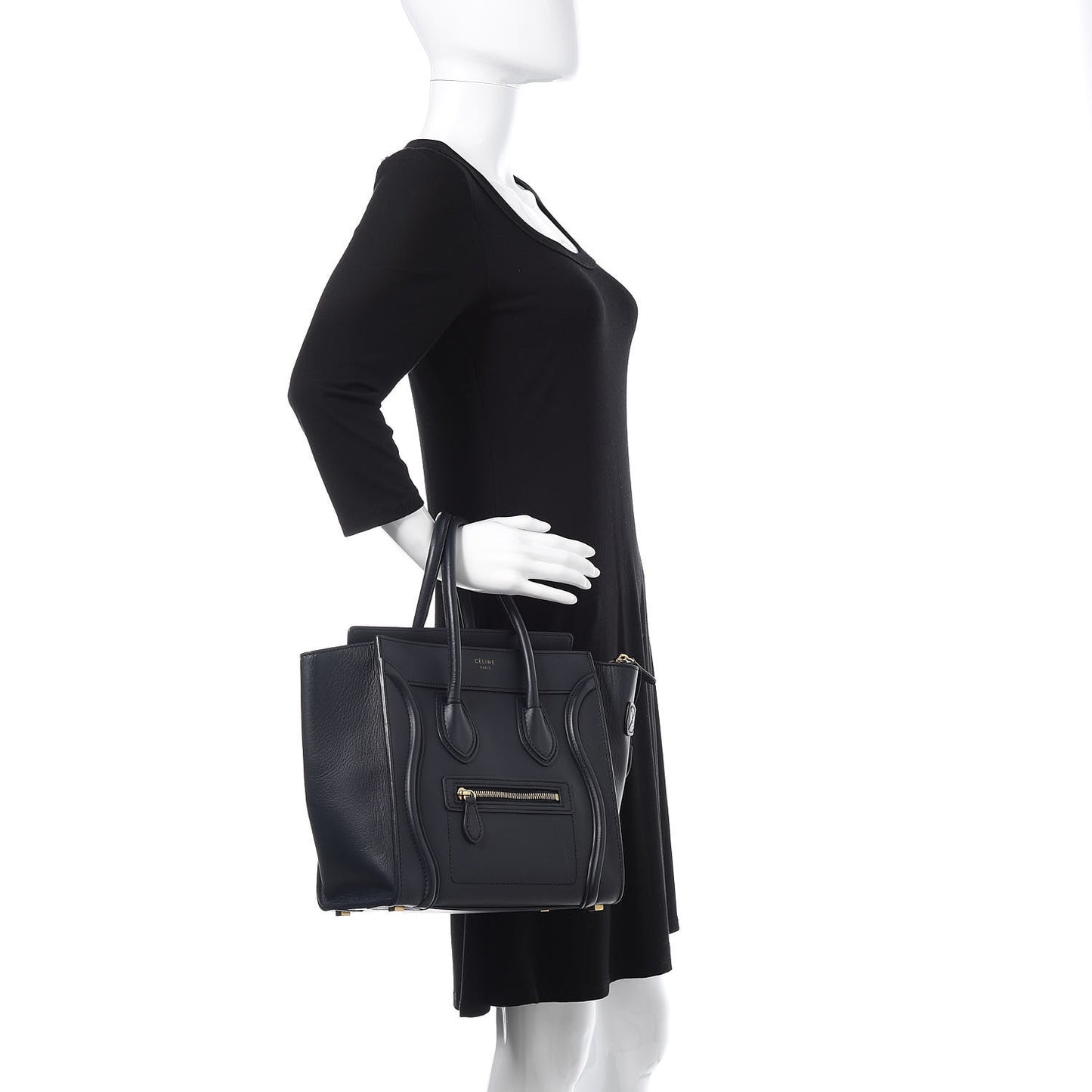 Smooth Calfskin Micro Luggage Navy Blue